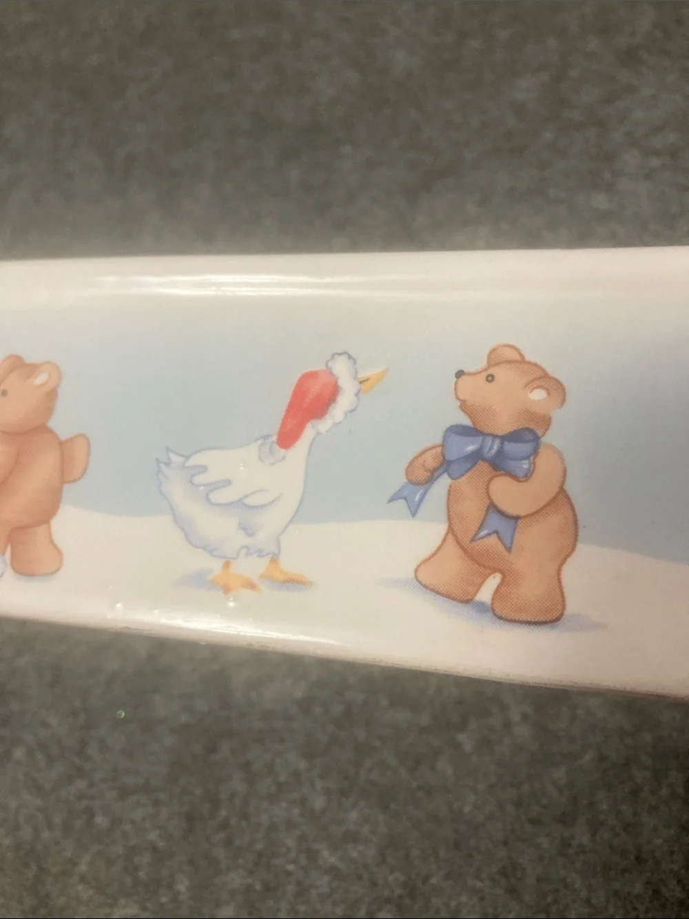 Vintage House of Lloyd 1988 cracker dish geese and teddy bears ceramic